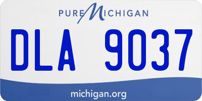 MI license plate DLA9037