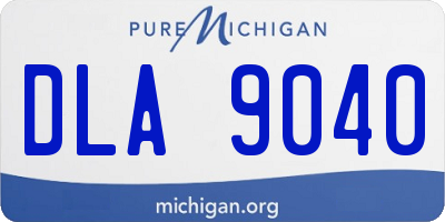 MI license plate DLA9040