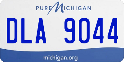 MI license plate DLA9044