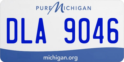 MI license plate DLA9046