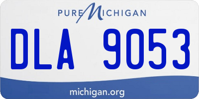 MI license plate DLA9053
