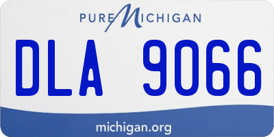 MI license plate DLA9066