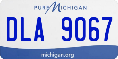 MI license plate DLA9067