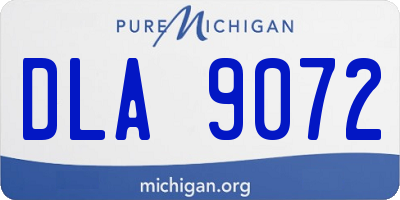 MI license plate DLA9072