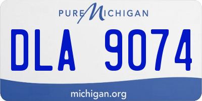 MI license plate DLA9074