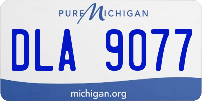 MI license plate DLA9077