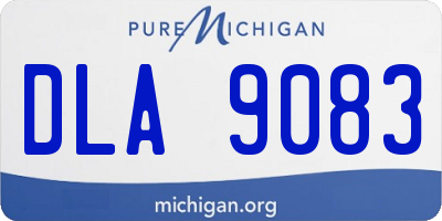 MI license plate DLA9083