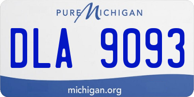 MI license plate DLA9093