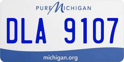 MI license plate DLA9107