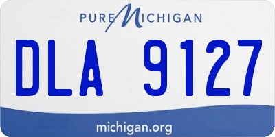 MI license plate DLA9127