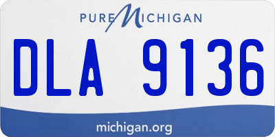 MI license plate DLA9136