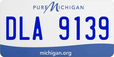 MI license plate DLA9139