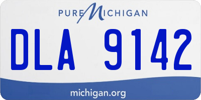 MI license plate DLA9142