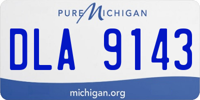 MI license plate DLA9143