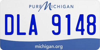 MI license plate DLA9148