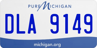 MI license plate DLA9149