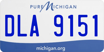 MI license plate DLA9151