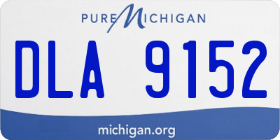 MI license plate DLA9152