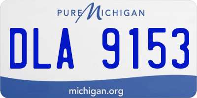 MI license plate DLA9153
