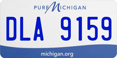 MI license plate DLA9159