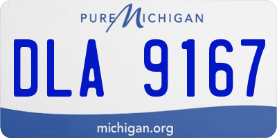 MI license plate DLA9167