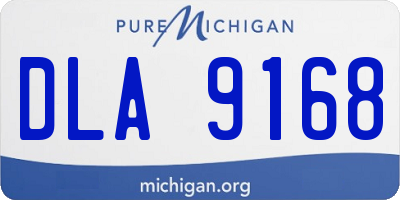 MI license plate DLA9168
