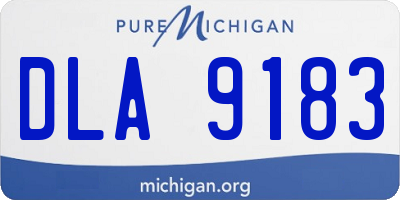 MI license plate DLA9183