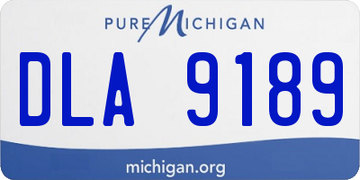 MI license plate DLA9189