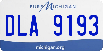 MI license plate DLA9193
