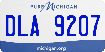 MI license plate DLA9207