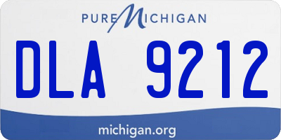 MI license plate DLA9212