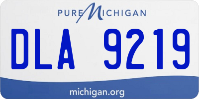 MI license plate DLA9219