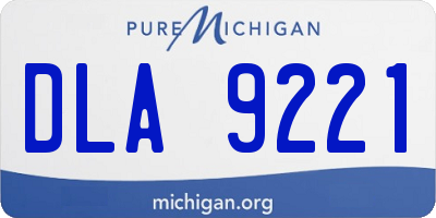 MI license plate DLA9221