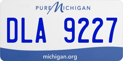 MI license plate DLA9227