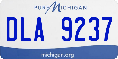MI license plate DLA9237