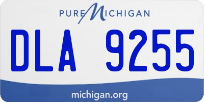 MI license plate DLA9255