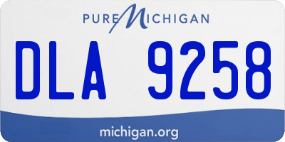 MI license plate DLA9258