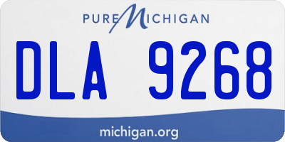 MI license plate DLA9268