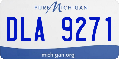 MI license plate DLA9271