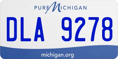 MI license plate DLA9278