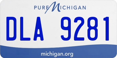 MI license plate DLA9281