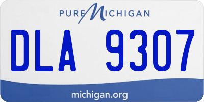MI license plate DLA9307