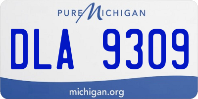 MI license plate DLA9309