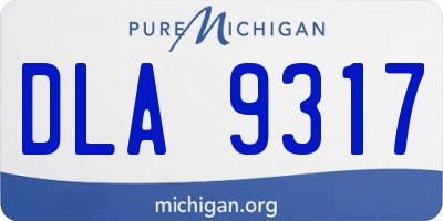 MI license plate DLA9317