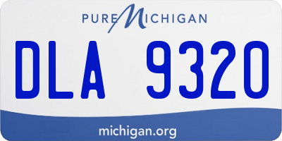 MI license plate DLA9320