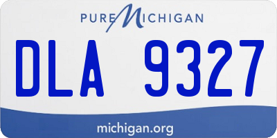 MI license plate DLA9327