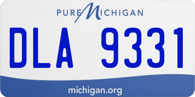 MI license plate DLA9331