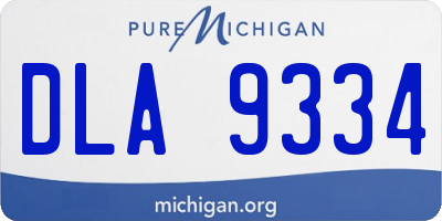 MI license plate DLA9334