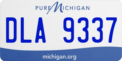 MI license plate DLA9337