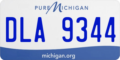 MI license plate DLA9344